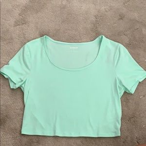 Express Sea Foam Green Crop Top